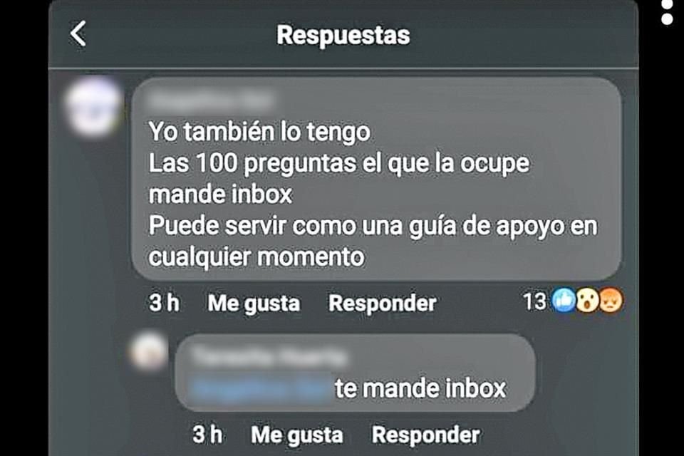 Por redes sociales, maestros intercambiaron un día antes respuestas de un examen.