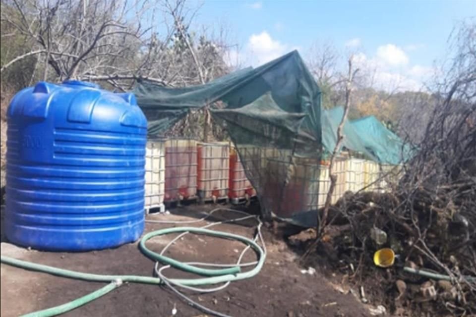 En el Ejido Las Limas, Municipio de Degollado, se aseguraron dos tomas clandestinas y una manguera.