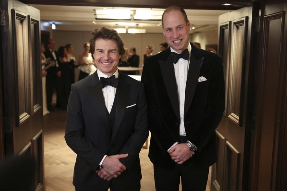 Tom Cruise y el Príncipe Guillermo fueron invitados de honor de la gala de beneficencia.