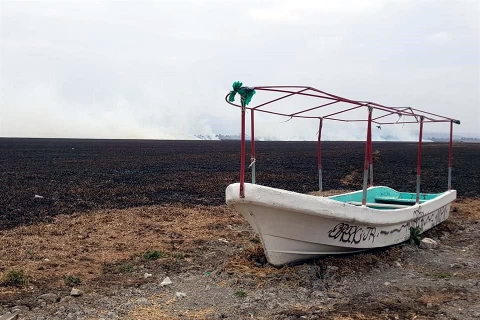 Ayer, una cortina de humo cubría todavía la zona de la Laguna.