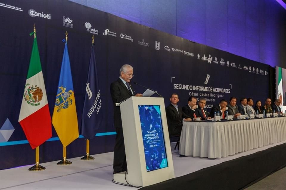 En su segundo y ultimo informe al frente de los Industriales Jalisco, César Castro destacó aspectos como la liquidación de deuda.