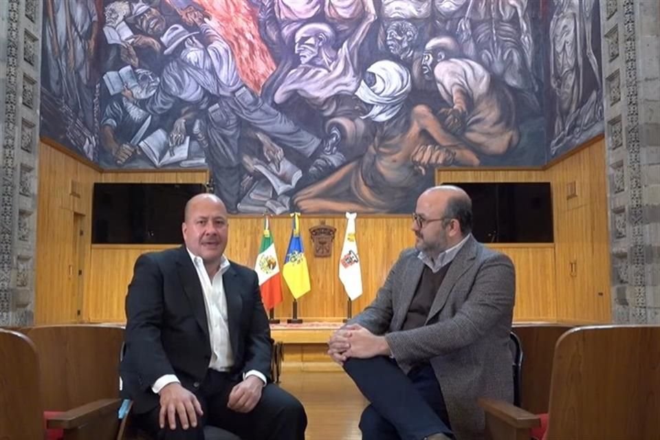 Gobernador de Jalisco, Enrique Alfaro y Rector de la Universidad de Guadalajara, Ricardo Villanueva.