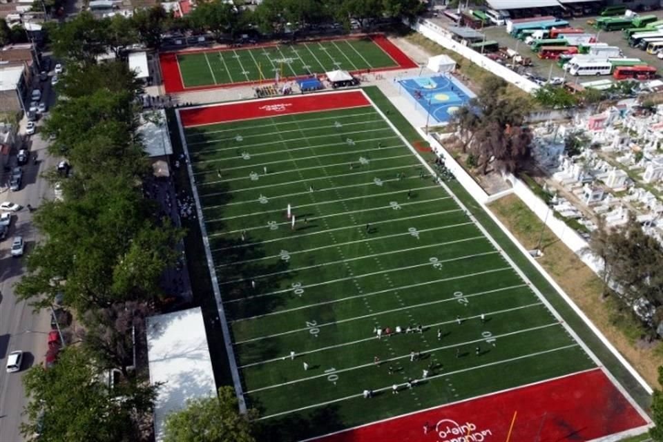 Así luce la cancha del Estadio Reyes Comude, donde Jalisco jugará en la Liga FAM.