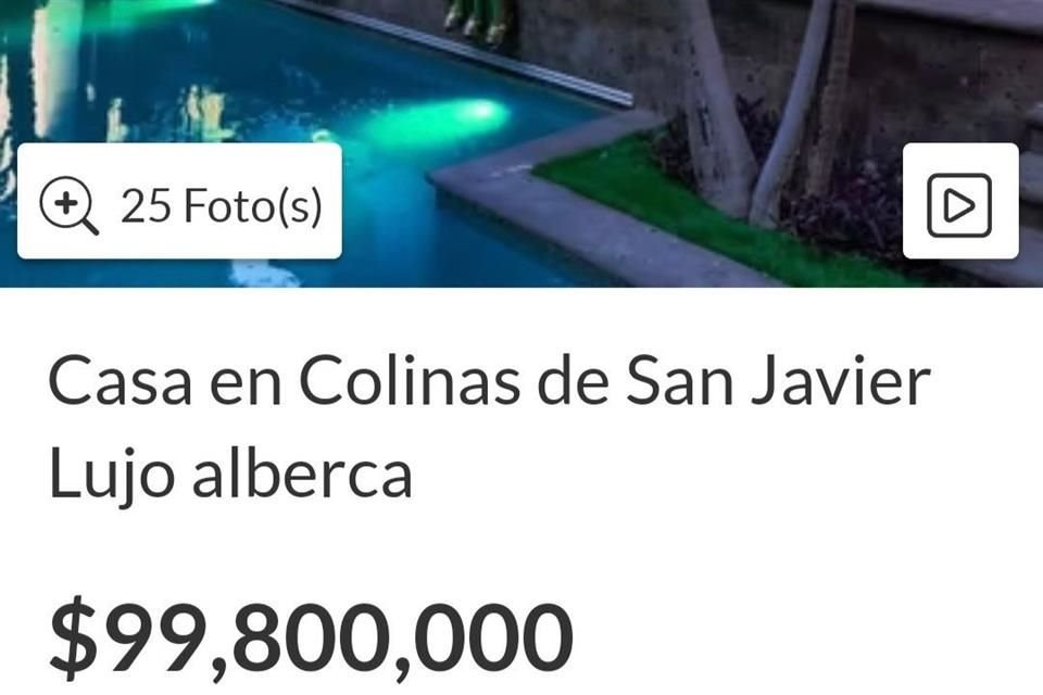 Se oferta la casa más cara de la ZMG en Zapopan.
