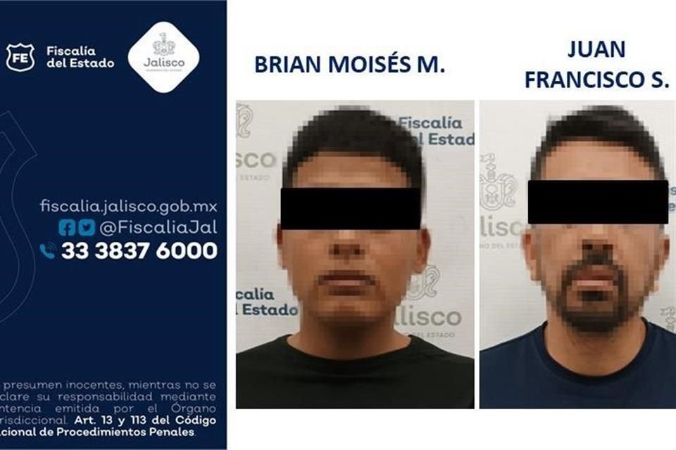 Brian Moisés 'M' y Juan Francisco 'S' fueron enviados a prisión preventiva por el homicidio de tres empleados de un table dance en Tlaquepaque.