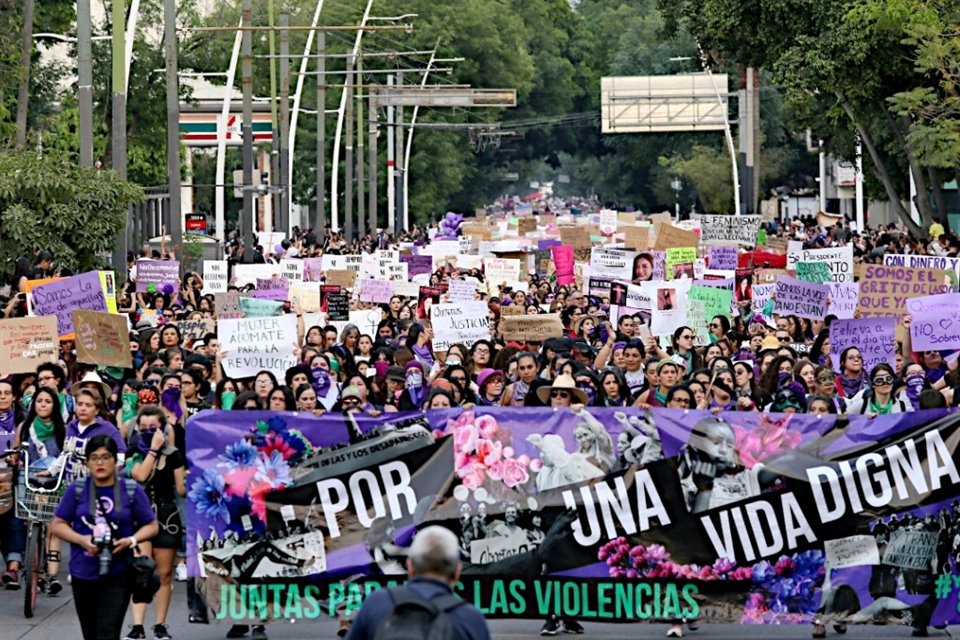 La marcha del 8 de marzo de 2020 marcó un parteaguas por la cantidad de mujeres que se reunieron: unas 35 mil.
