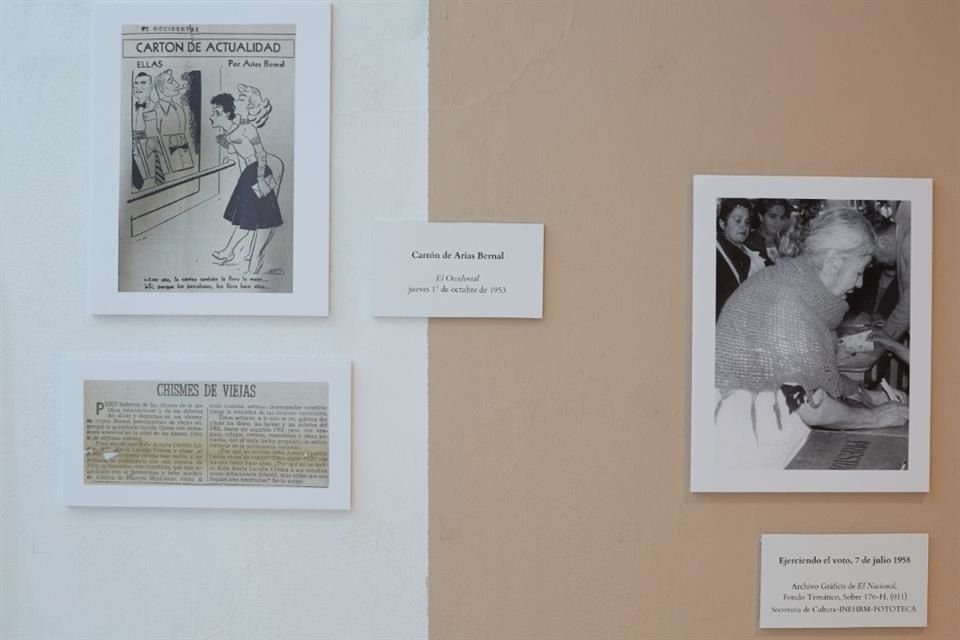 La expo celebra a varias mujeres pioneras en conseguir que las mujeres mexicanas tuvieran el derecho a votar.