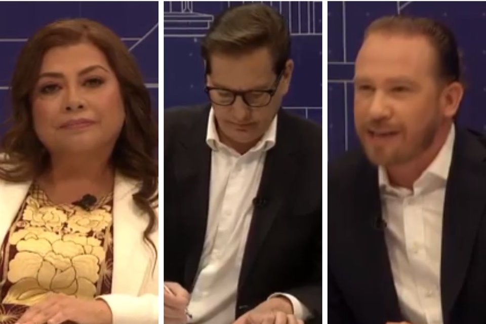 Los tres candidatos a la Jefatura de Gobierno de CDMX llegaron a las instalaciones de una televisora para participar en el primer debate.