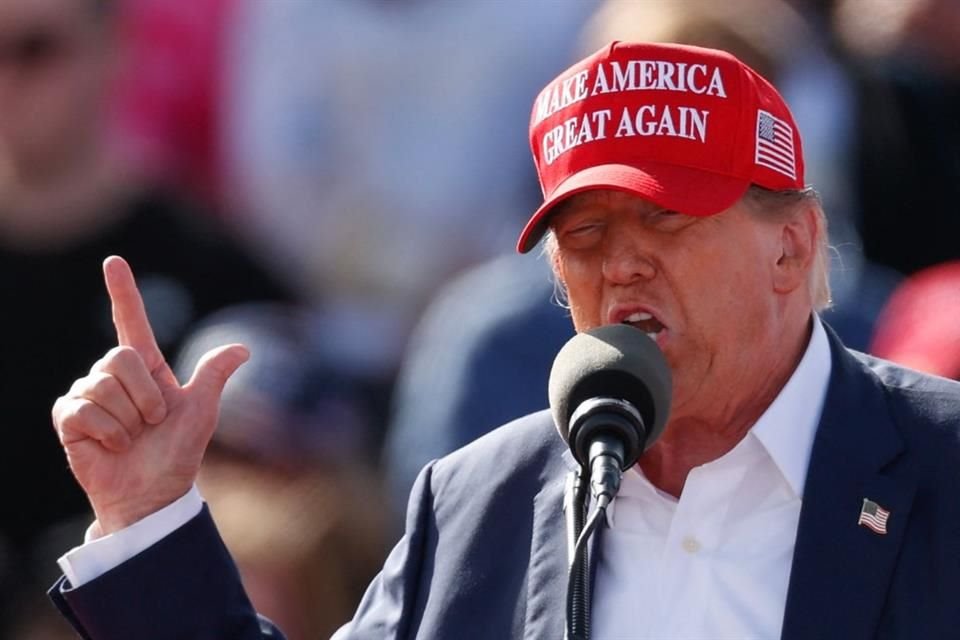 El ex Presidente Donald Trump durante un evento de campaña en Ohio, el 16 de marzo del 2024.