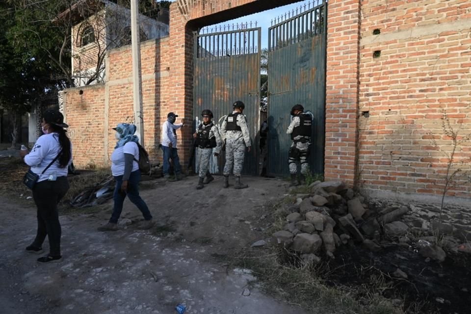 La Guardia Nacional apoyó en la vigilancia de la zona.