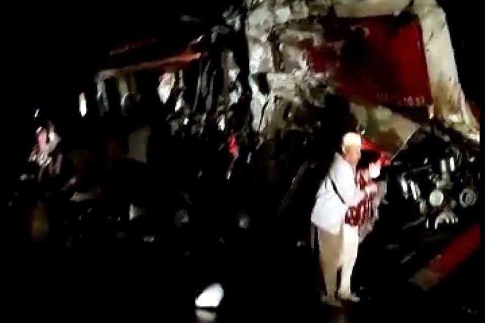 En redes sociales circuló un video con imágenes del fatal accidente.