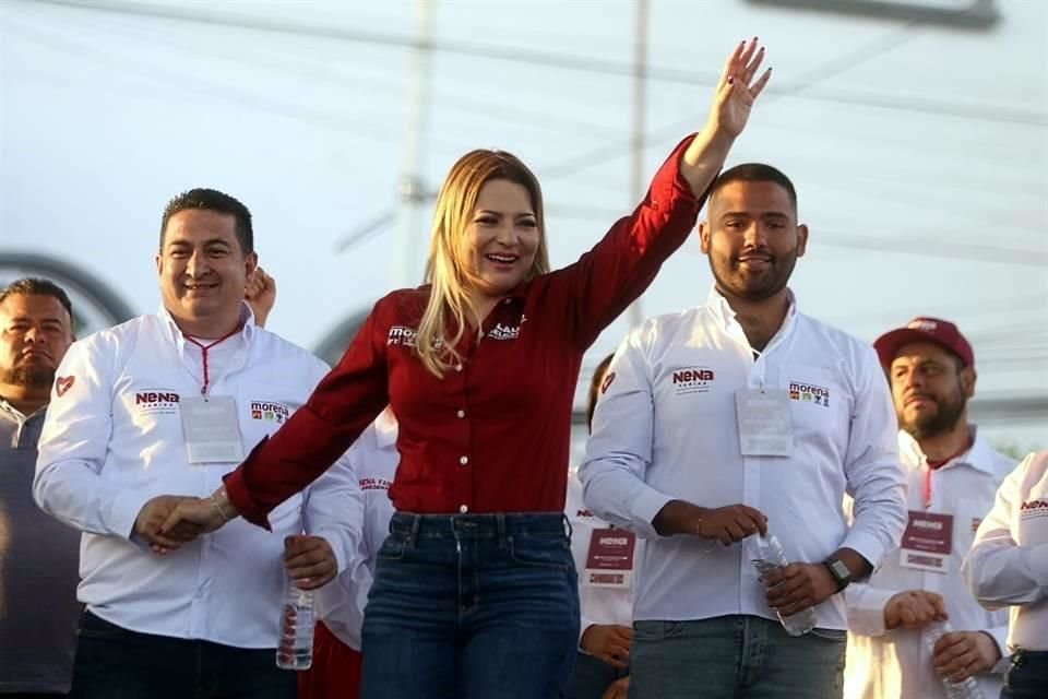 Claudia Delgadillo estuvo ayer en El Salto.