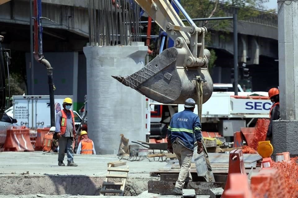 La inversión en la construcción cayó 8.24 por ciento en febrero pasado.