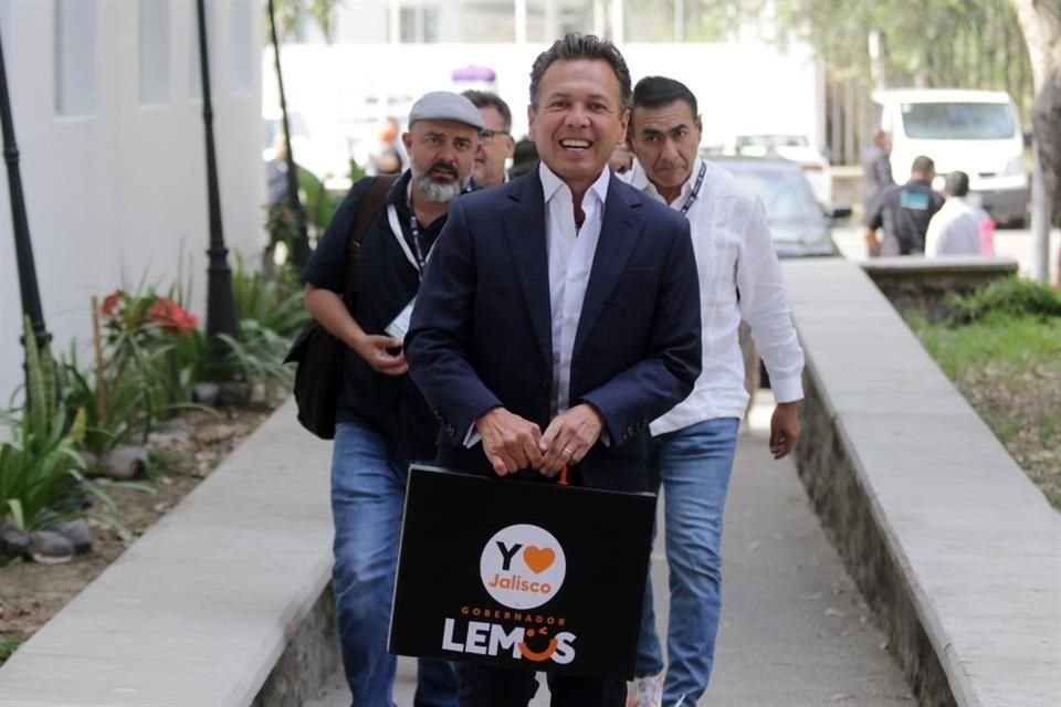 Pablo Lemus previo al segundo debate entre candidatos a la Gubernatura de Jalisco, que tuvo lugar en Ciudad Guzmán.