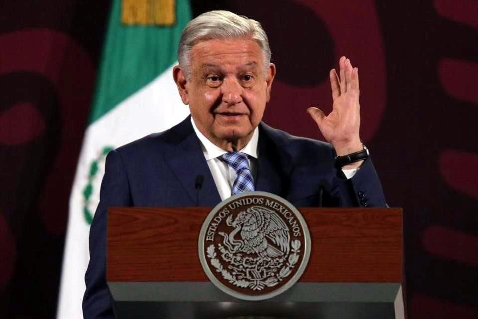 El Presidente López Obrador en conferencia de prensa.