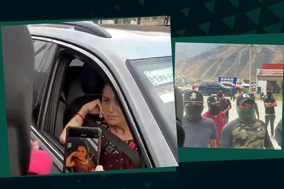 Hombres encapuchados que montaron un retén en Motozintla, Chiapas, abordaron a Claudia Sheinbaum y le pidieron hacer una limpia' en Comalapa.