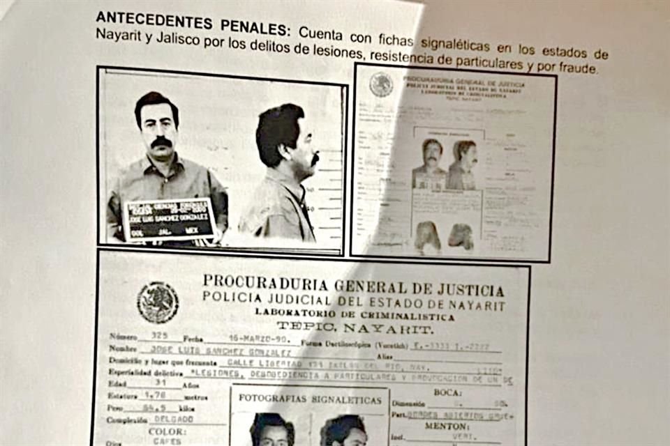 Expediente de antecedentes penales en Nayarit de líder de PT.