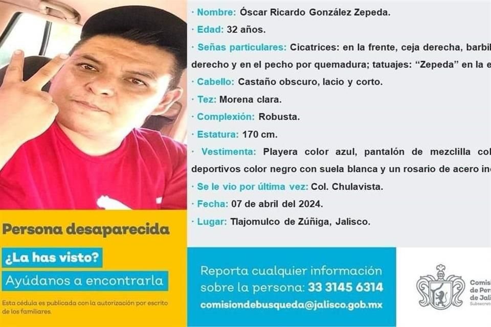Óscar Ricardo González Zepeda es uno de los mecánicos desaparecidos.