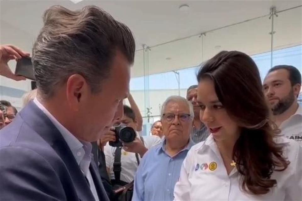 Al coincidir en un evento en la UNIVA, Pablo Lemus ofreció disculpas a Laura Haro, tras haberla llamado 'hija de Alito' en el tercer debate.