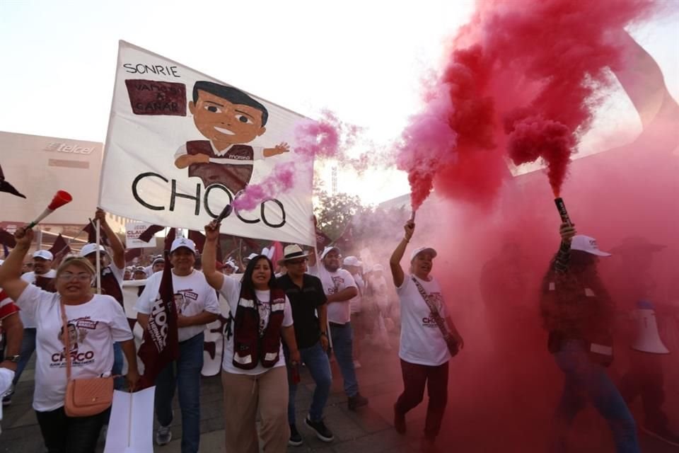 Al evento también acudieron simpatizantes de Juan José 'Choco' Hernández, aspirante a diputado local por el Distrito 8.