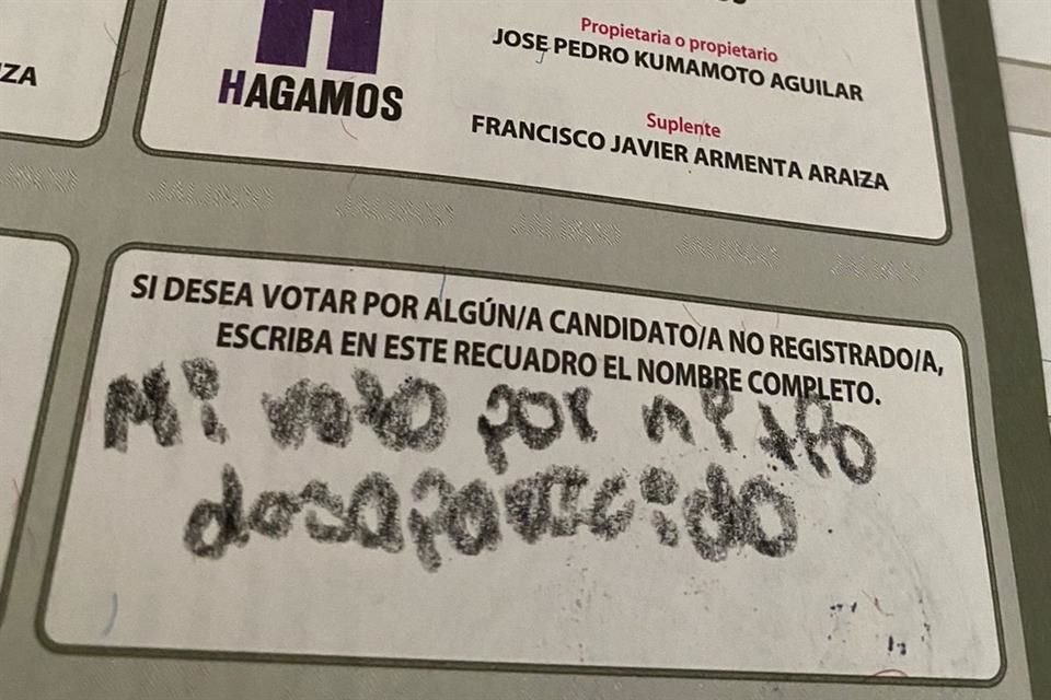 En la pasada elección, Colectivos convocaron a la campaña 'Vota por las personas desaparecidas'.