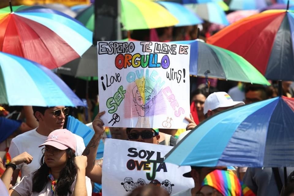 Otros con pancartas en las que expresaba el orgullo de pertenecer a la comunidad diversa.