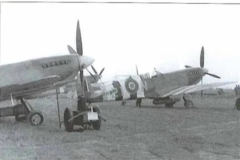 Avión Spitfire que usaba el piloto tapatío Luis Pérez Gómez.