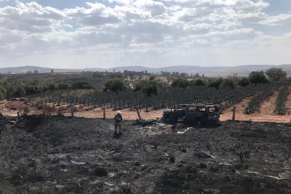 Un incendio en un pastizal impidió la vista de los conductores y generó un choque múltiple en la carretera que va de Jalostotitlán a Tepa.