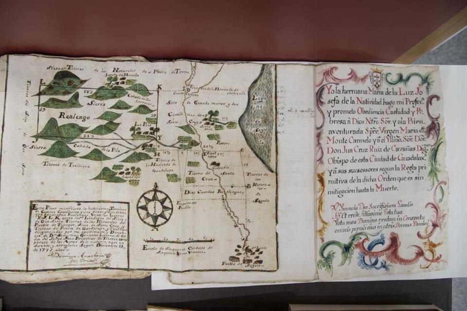 Mapa de la zona de Sayula que data 1771.