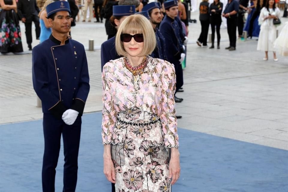 Anna Wintour, editora en jefe de Vogue, encabezó la fiesta de la moda y el deporte.