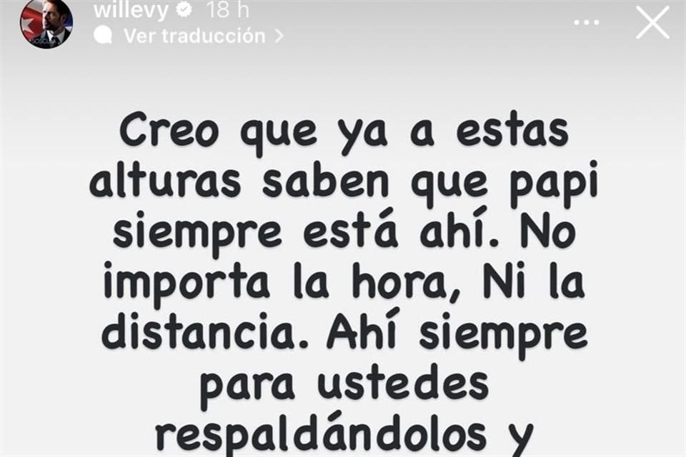 Tras separarse de Elizabeth Gutiérrez, con quien sostuvo una relación de 21 años y procreó dos hijos, William Levy les dedicó un mensaje.
