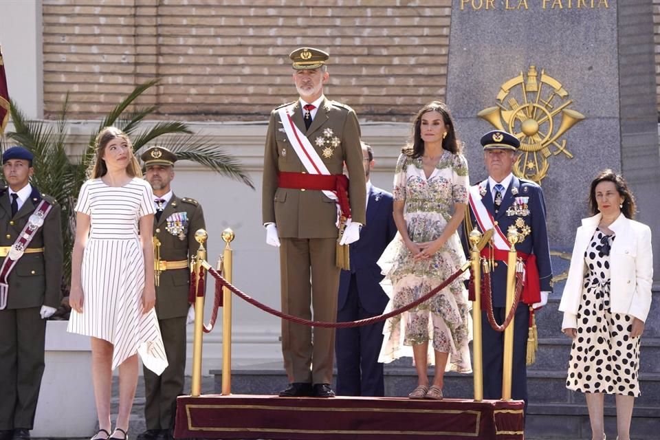 La Infanta Sofía y la Reina Letizia acompañaron al monarca y a la heredera del trono en el acto.