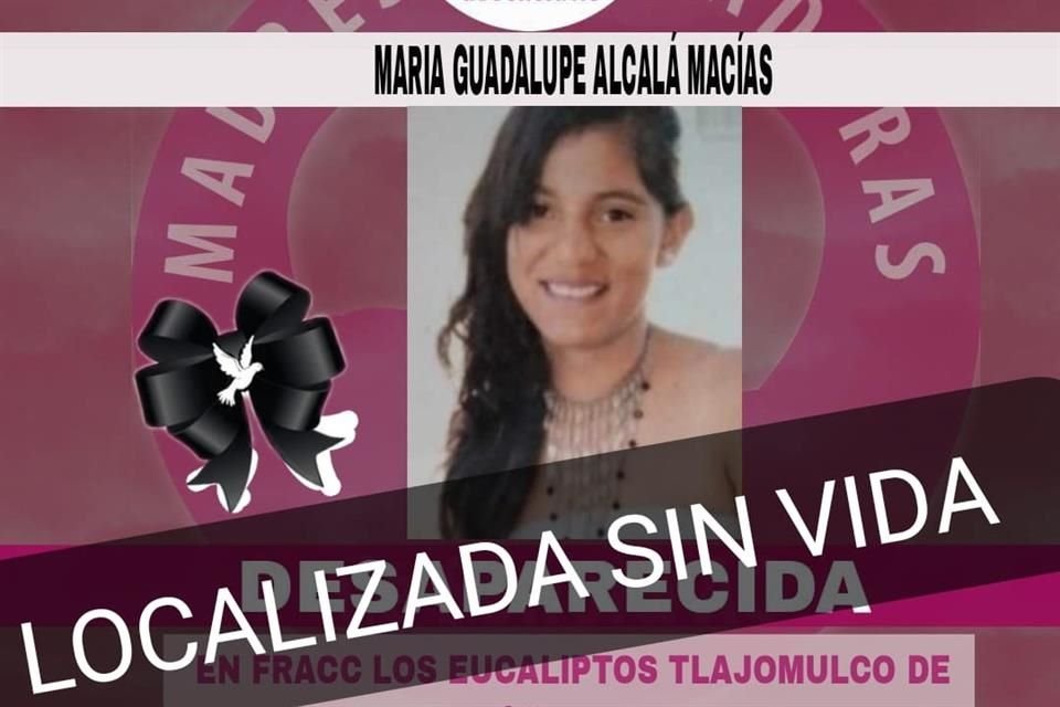 Durante ocho años, María del Rosario buscó a su hija María Guadalupe Alcalá Macías y apenas esta semana le avisaron que su cadáver estuvo en Semefo en este mismo lapso.