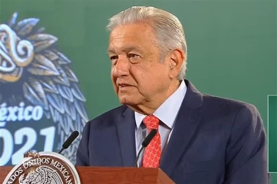 El Presidente López Obrador en conferencia matutina.