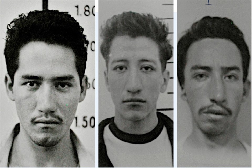 Tomás García Cruz (izq.), alias 'El Tom', y sus hermanos, quienes formaban parte de la banda.