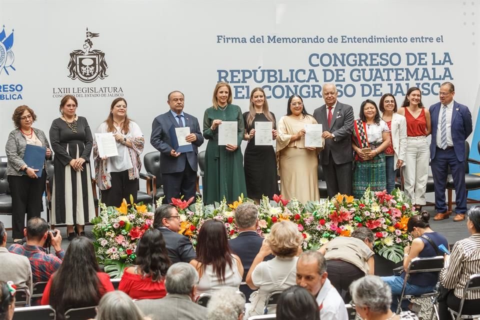 El anuncio se hizo durante la Firma de Memorando de Entendimiento entre en Congreso de la República de Guatemala y el Congreso de Jalisco.