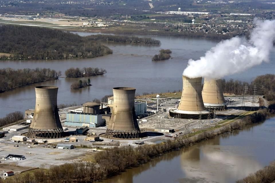 Vista aérea del 2018 de la planta nuclear Three Mile, ubicada en Dauphin County, Pensilvania.