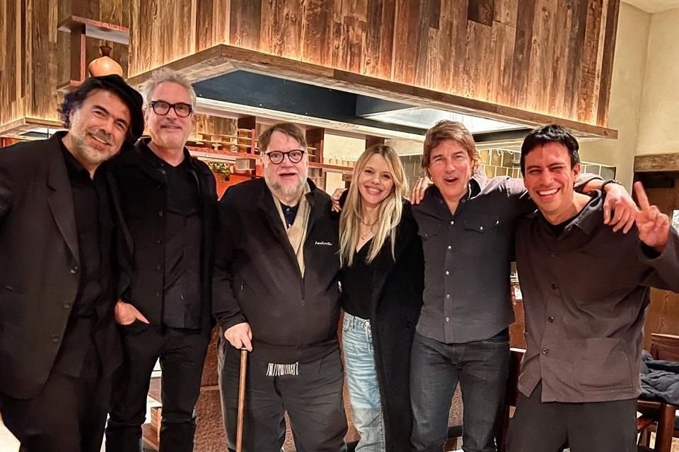 Iñárritu, Cuarón, Del Toro y hasta Tom Cruise se reunieron en el restaurante Kol en Londres.