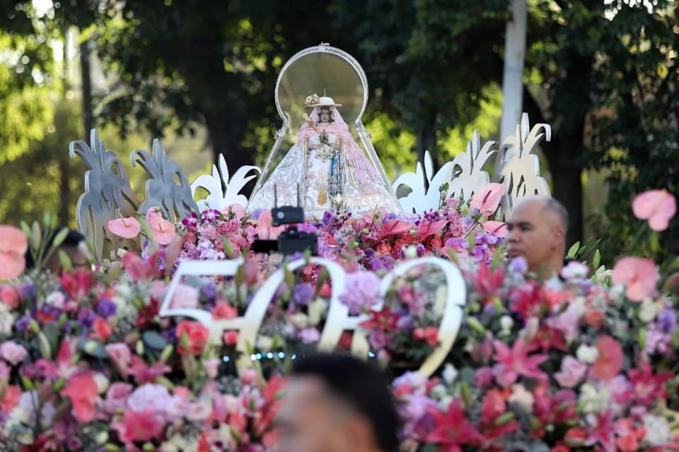 Recorrido de la Virgen de Zapopan de la Catedral de Guadalajara a la Basílica de Zapopan, en la Romería 2024.