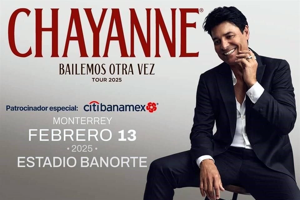 Chayanne se presentará el 13 de febrero en el Estadio de los Borregos.