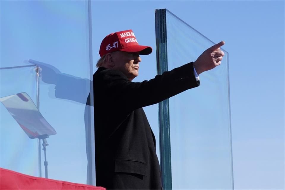 El ex Presidente Donald Trump durante un evento de campaña en Pensilvania.