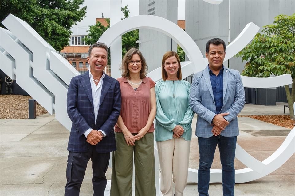 Pablo Lemus durante la inauguración en julio, del Jardín en homenaje a Fernando González Gortázar, en el Parque Alcalde.