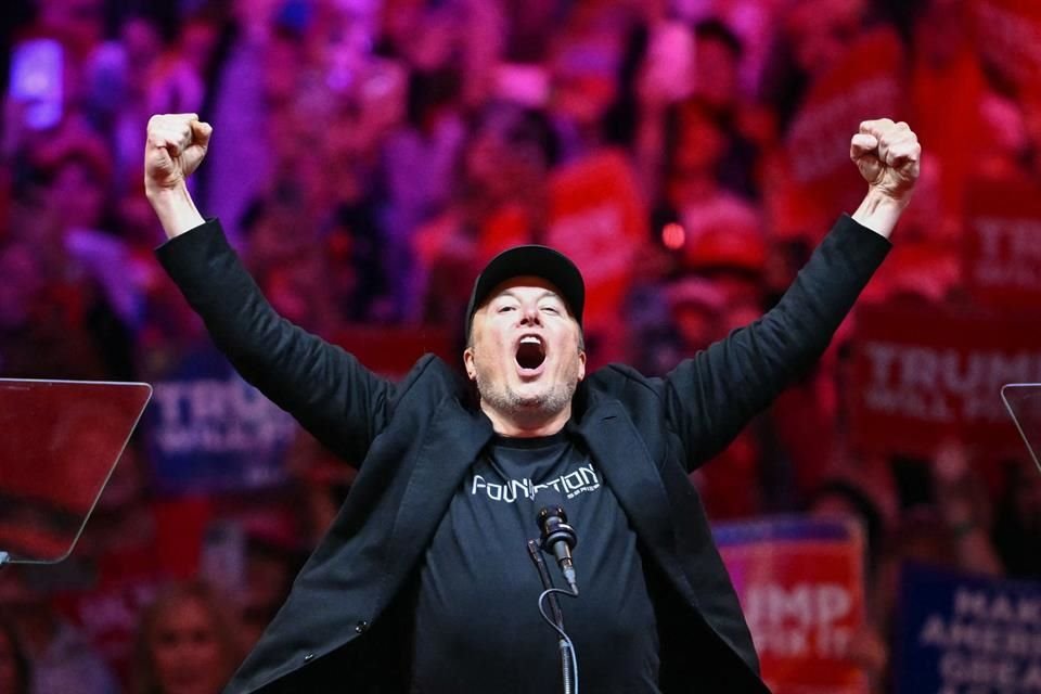 El CEO de Tesla, Elon Musk, durante un evento de campaña de Donald Trump en el Madison Square Garden, el 27 de octubre.