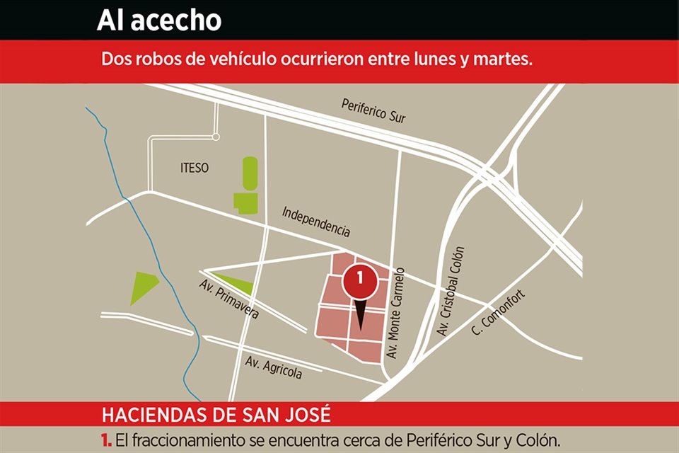 En Haciendas de San José han detectado dos bandas de ladrones de vehículos que aprovechan la zona y las calles angostas del fraccionamiento.