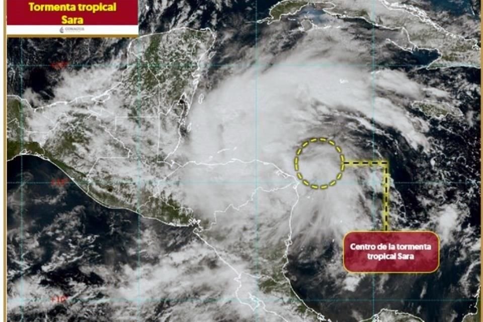 La tormenta tropical 'Sara' se formó a unos 600 kilómetros de las costas de Quintana Roo.