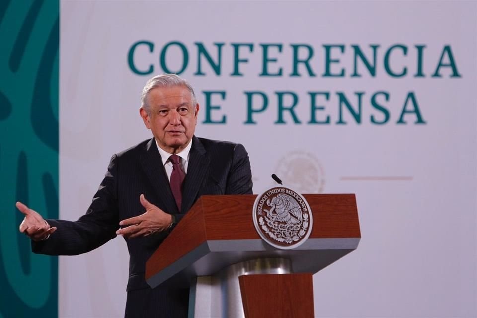 El Presidente López Obrador en conferencia matutina.