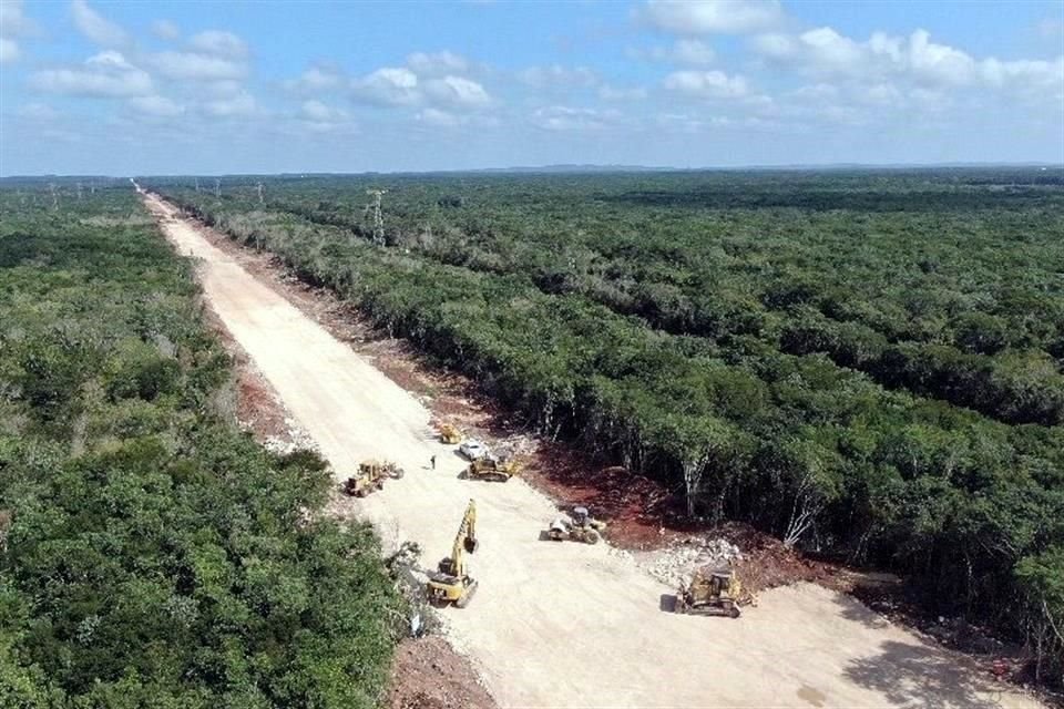 AMLO aseguró que trabajos en obra de Tren Maya se han intensificado. 