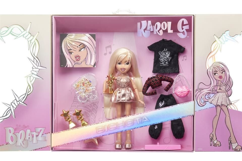 La muñeca de colección Bratz x KAROL G estará disponible en Estados Unidos para pre-ordenar a partir del 3 de diciembre.