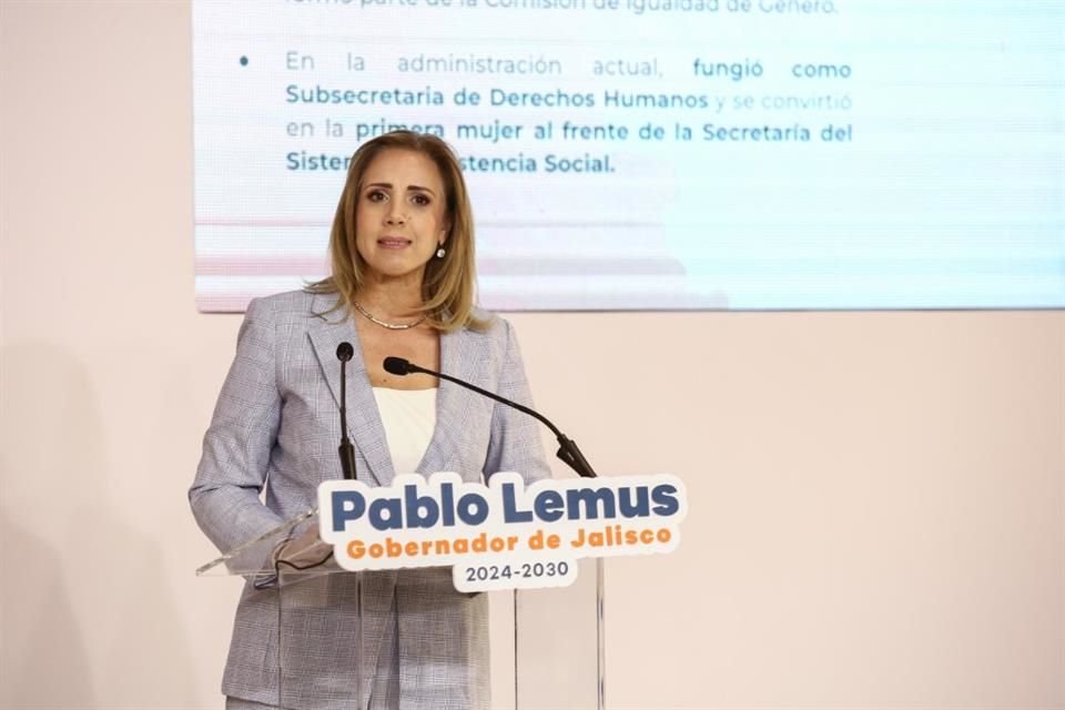 Fabiola Loya, nombrada titular de la SISEMH por Pablo Lemus, adelantó que su trabajo en esta dependencia se basará en cuatro ejes.