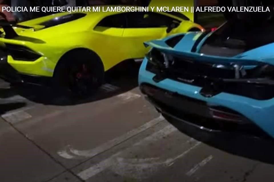 El youtuber Alfredo Valenzuela acusó que las autoridades montaron un operativo específicamente para quitarle sus autos.